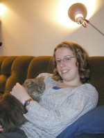 Misty sitting on Ruth